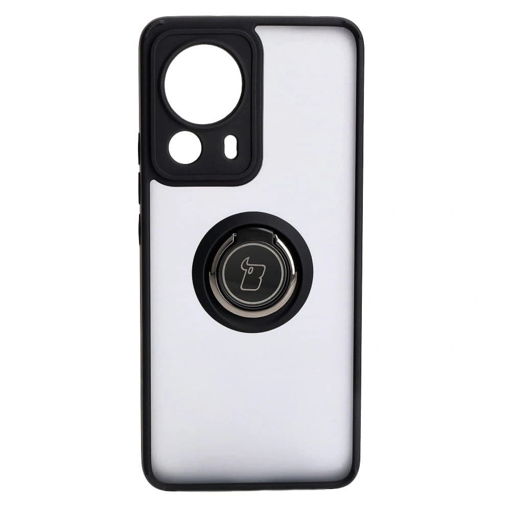 Bizon Case Hybrid Ring Xiaomi 13 Lite rauchig mit einem schwarzen Rahmen - 2