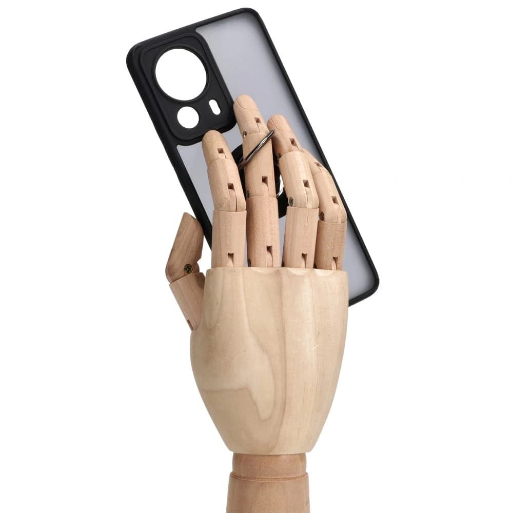 Bizon Case Hybrid Ring Xiaomi 13 Lite rauchig mit einem schwarzen Rahmen - 8