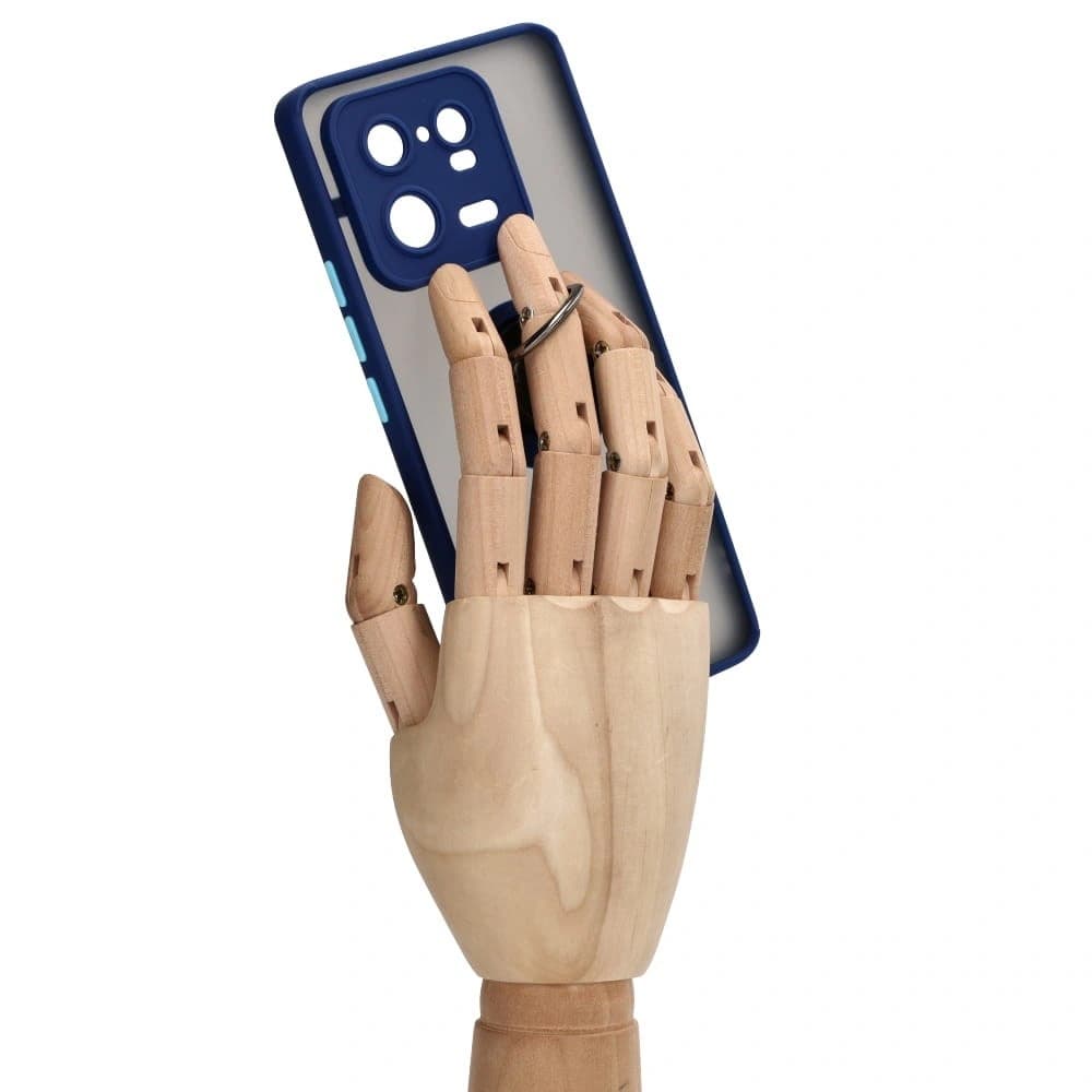 Bizon Case Hybrid Ring Xiaomi 13 Pro füstös, tengerészkék kerettel - 8