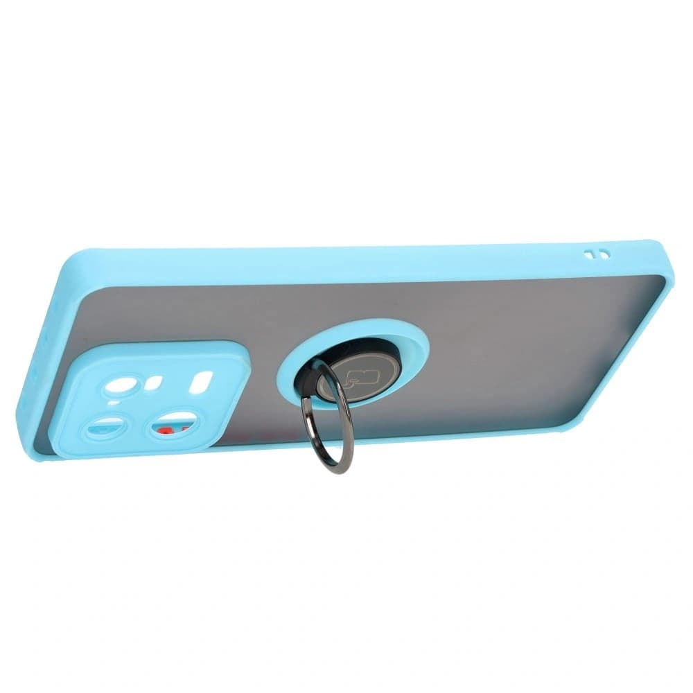 Bizon Case Hybrid Ring Xiaomi 13 Pro füstös világoskék kerettel - 5