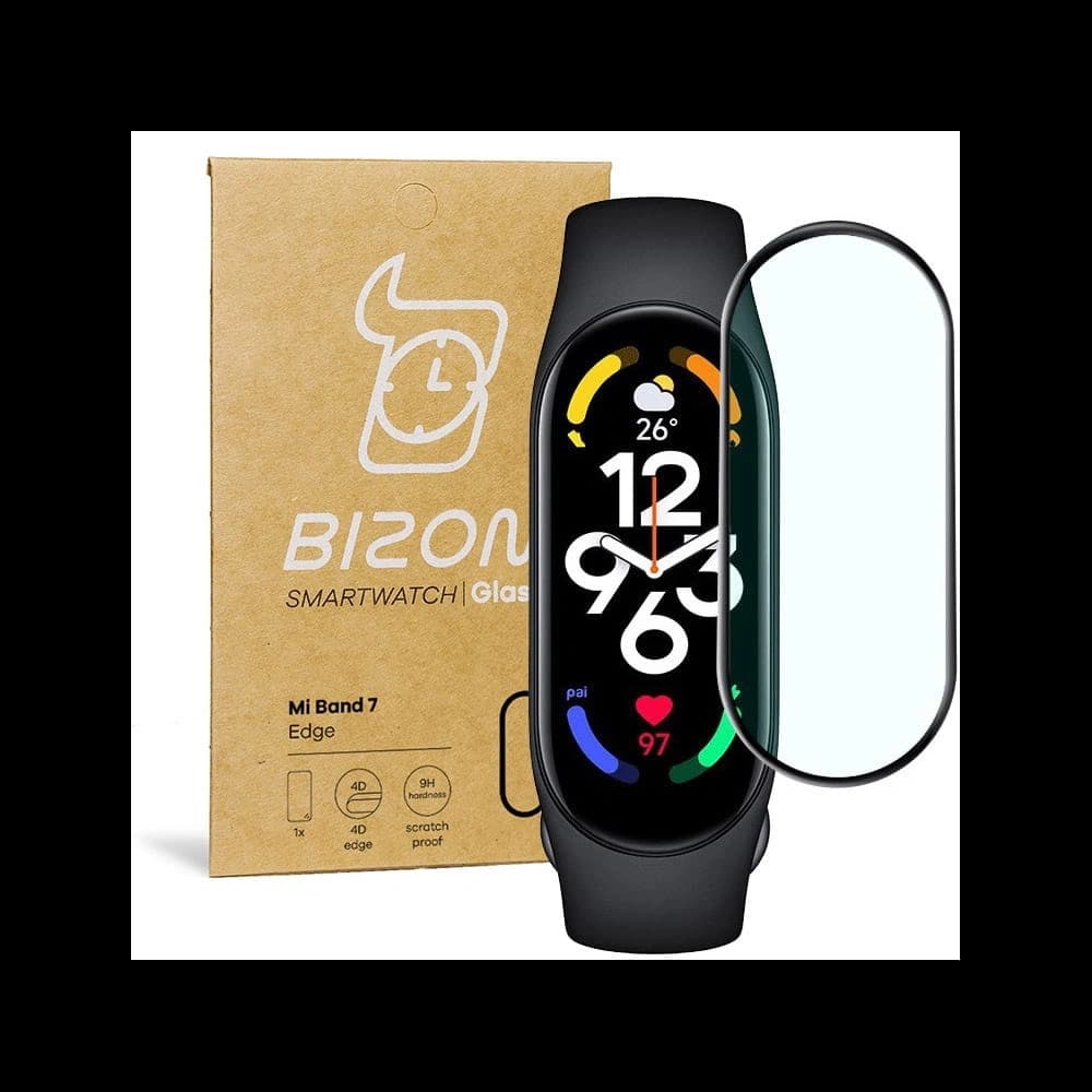 Bizon Glass Edge Xiaomi Mi Smart Band 7 negru - 1