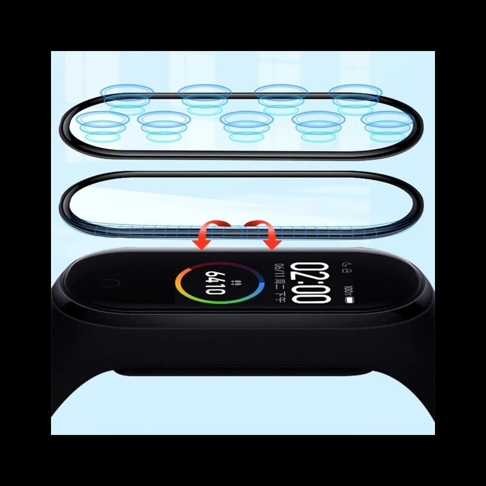 Bizon Glass Edge Xiaomi Mi Smart Band 7 negru - 2