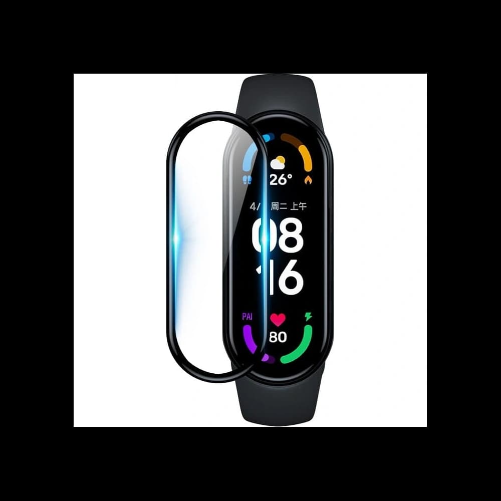 Bizon Glass Edge Xiaomi Mi Smart Band 7 negru - 3