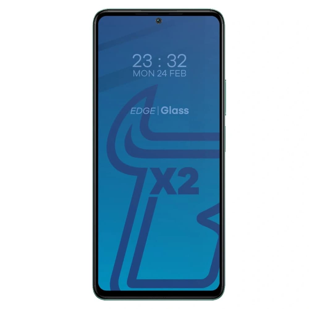Bizon Glass Edge edzett üveg - [2 PACK] + lencsevédő Xiaomi Poco F4 fekete - 3