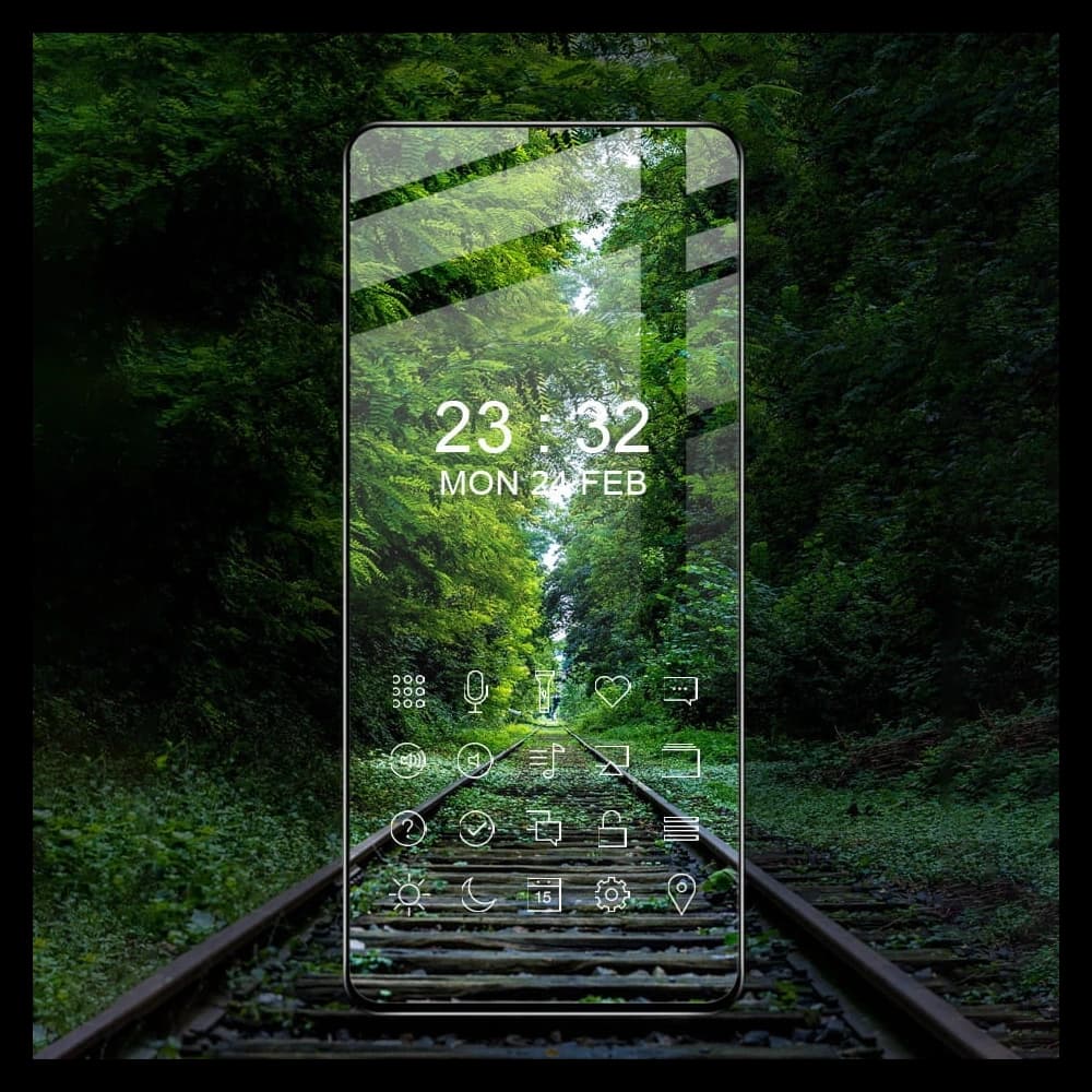 Bizon Glass Edge edzett üveg - [2 PACK] + lencsevédő Xiaomi Poco F4 fekete - 5