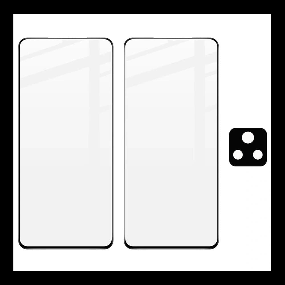 Bizon Glass Edge edzett üveg - [2 PACK] + lencsevédő Xiaomi Poco F4 fekete - 11