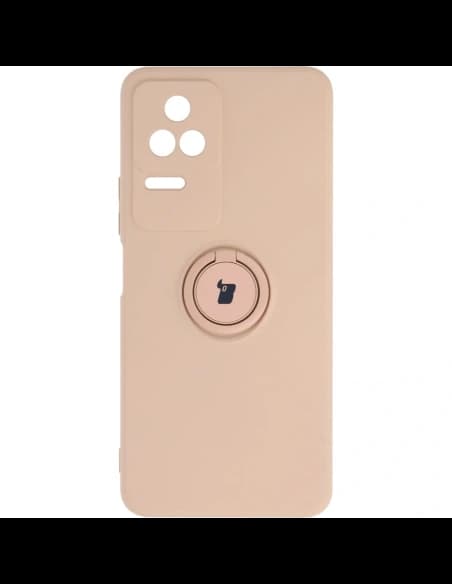 Bizon Case Silicone Ring Sq Xiaomi Poco F4 light pink