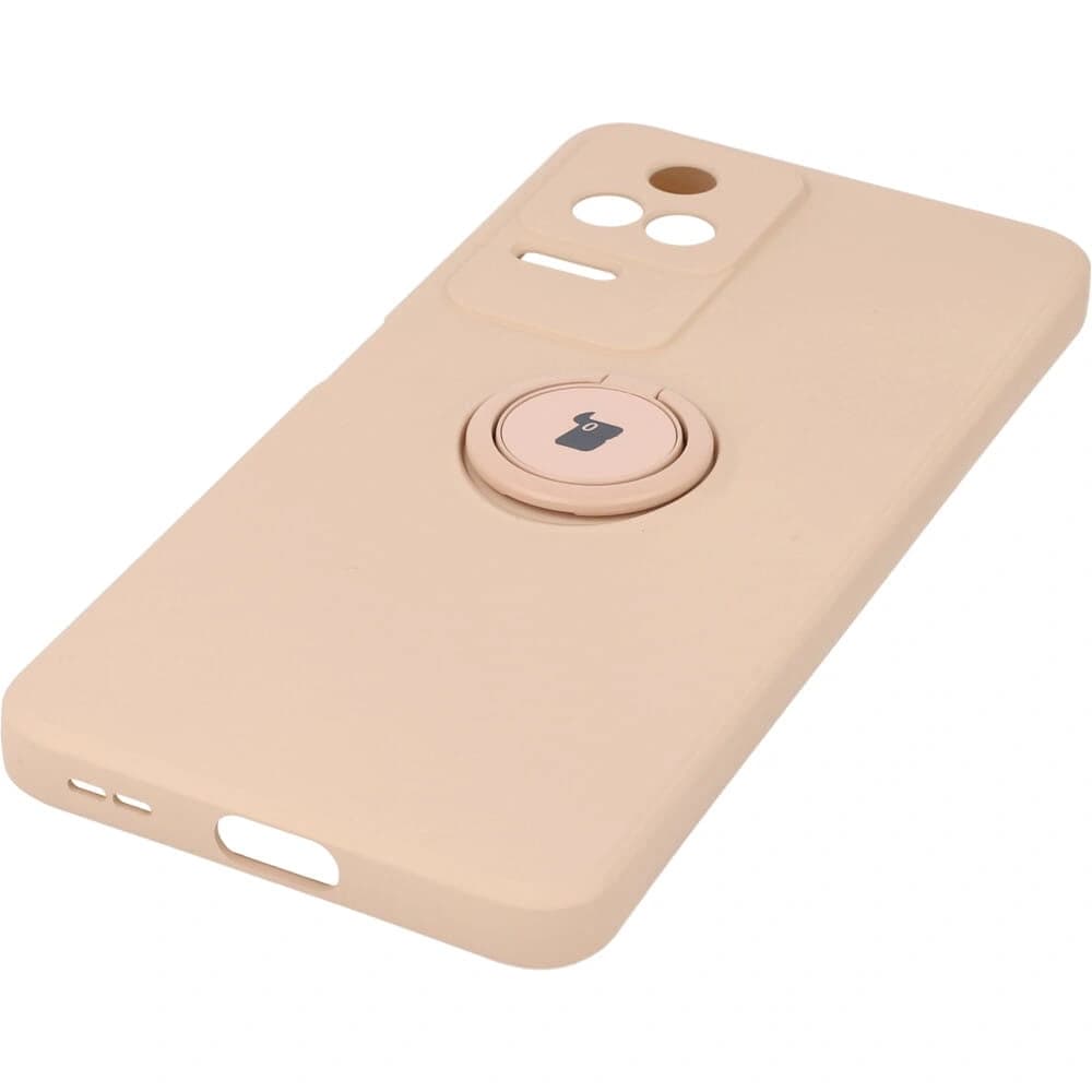 Bizon Case inel din silicon Sq Xiaomi Poco F4 roz deschis - 2