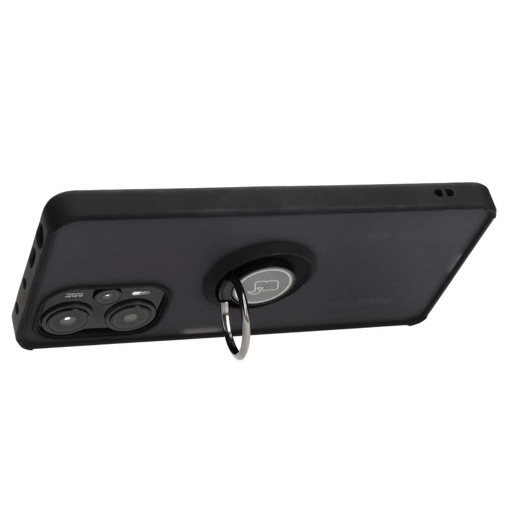 Bizon Case Hybrid Ring Xiaomi Poco F5 smoky with a black frame - 5