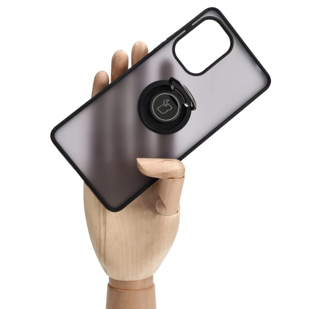 Bizon Case Hybrid Ring Xiaomi Poco F5 smoky with a black frame - 7