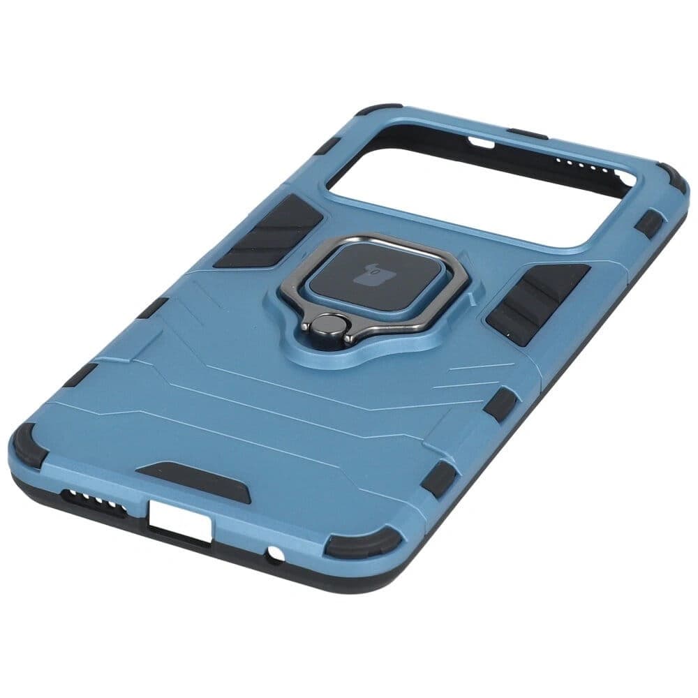 Etui Bizon Case Armor Ring do Xiaomi Poco M4 Pro 4G modré - 3