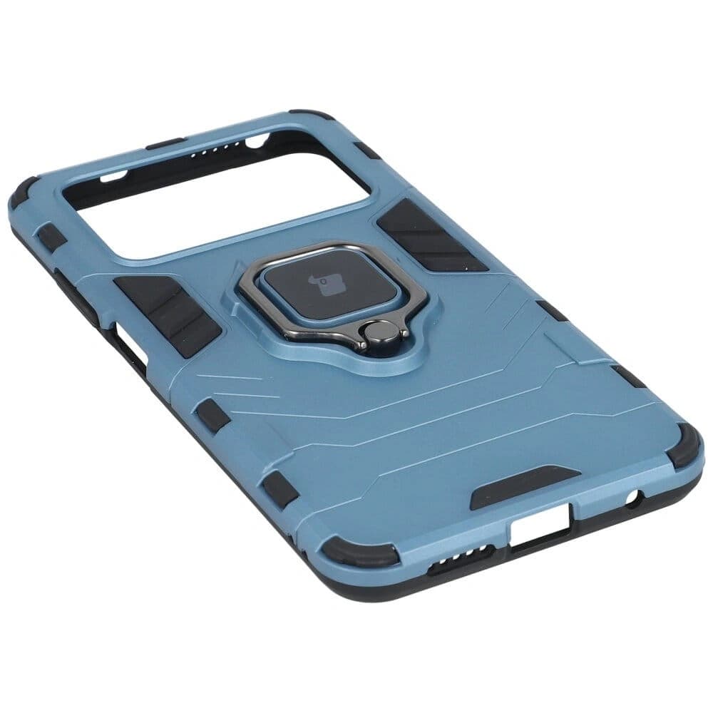 Etui Bizon Case Armor Ring do Xiaomi Poco M4 Pro 4G modré - 4