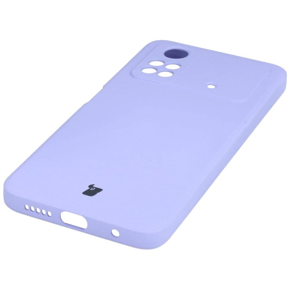 Etui Bizon Case Silicone do Xiaomi Poco M4 Pro 4G jasnofialové - 2