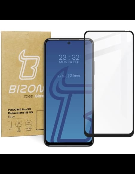 Bizon Glass Edge Poco M4 Pro 5G / Redmi Note 11S 5G negru