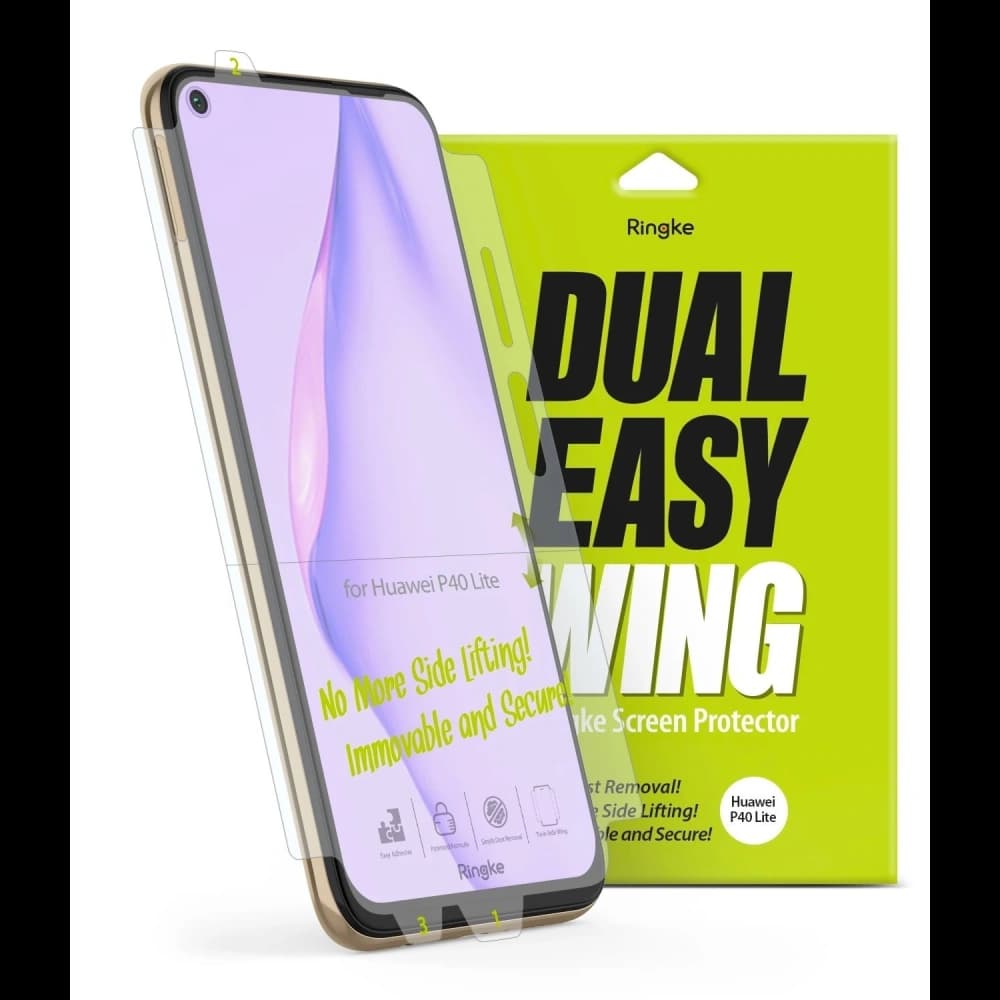 Ringke Hydrogel-Folie Dual Easy Wing Vollabdeckung Huawei P40 Lite [2 PACK] - 1