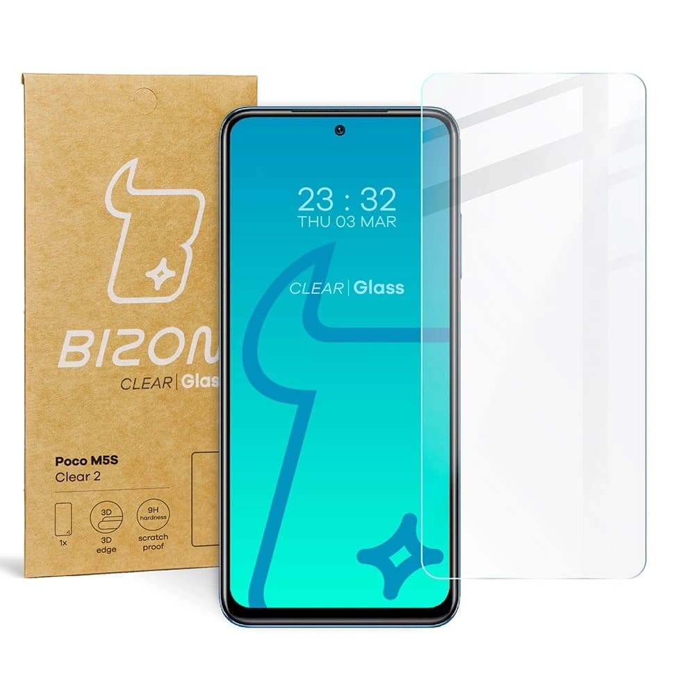 Tvrzené sklo Bizon Glass Clear 2 pro Poco M5s / Redmi Note 10 / 10s