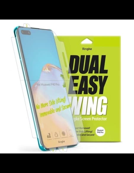 Ringke Hydrogelfolie Dual Easy Wing Vollabdeckung Huawei P40 Pro [2 PACK]