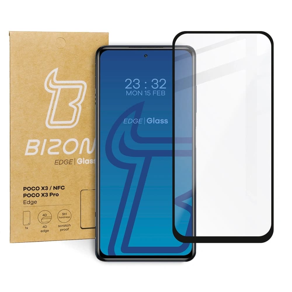 Bizon Glass Edge Xiaomi Poco X3 / NFC / PRO fekete
