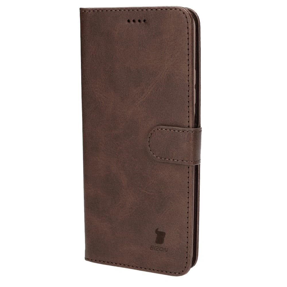Etui Bizon Case Wallet do Xiaomi Poco X4 GT tmavě hnědé - 2