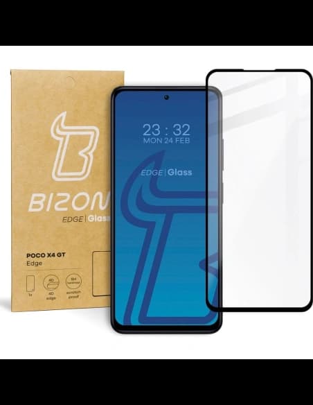 Tvrzené sklo Bizon Glass Edge pro Xiaomi Poco X4 GT černé