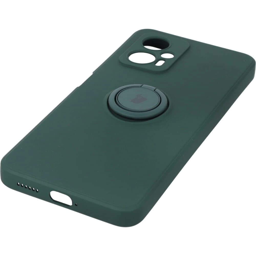 Etui Bizon Case Silicone Ring Sq do Xiaomi Poco X4 GT tmavě zelené - 2