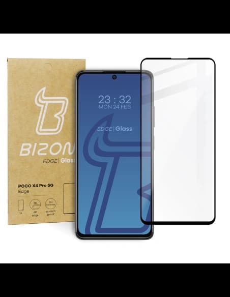 Tvrzené sklo Bizon Glass Edge pro Poco X4 Pro 5G černé