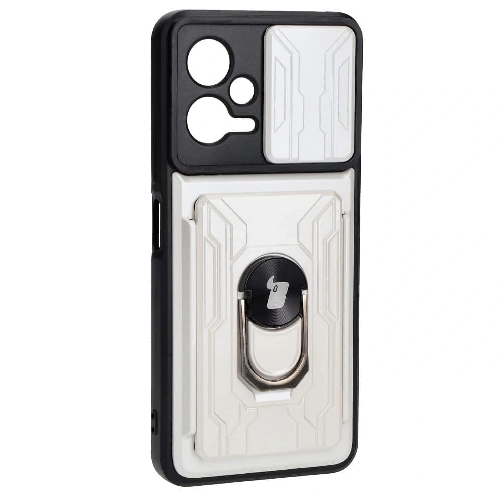 Bizon Case Camshield Kártyahely Gyűrű Xiaomi POCO X5 fehér - 2