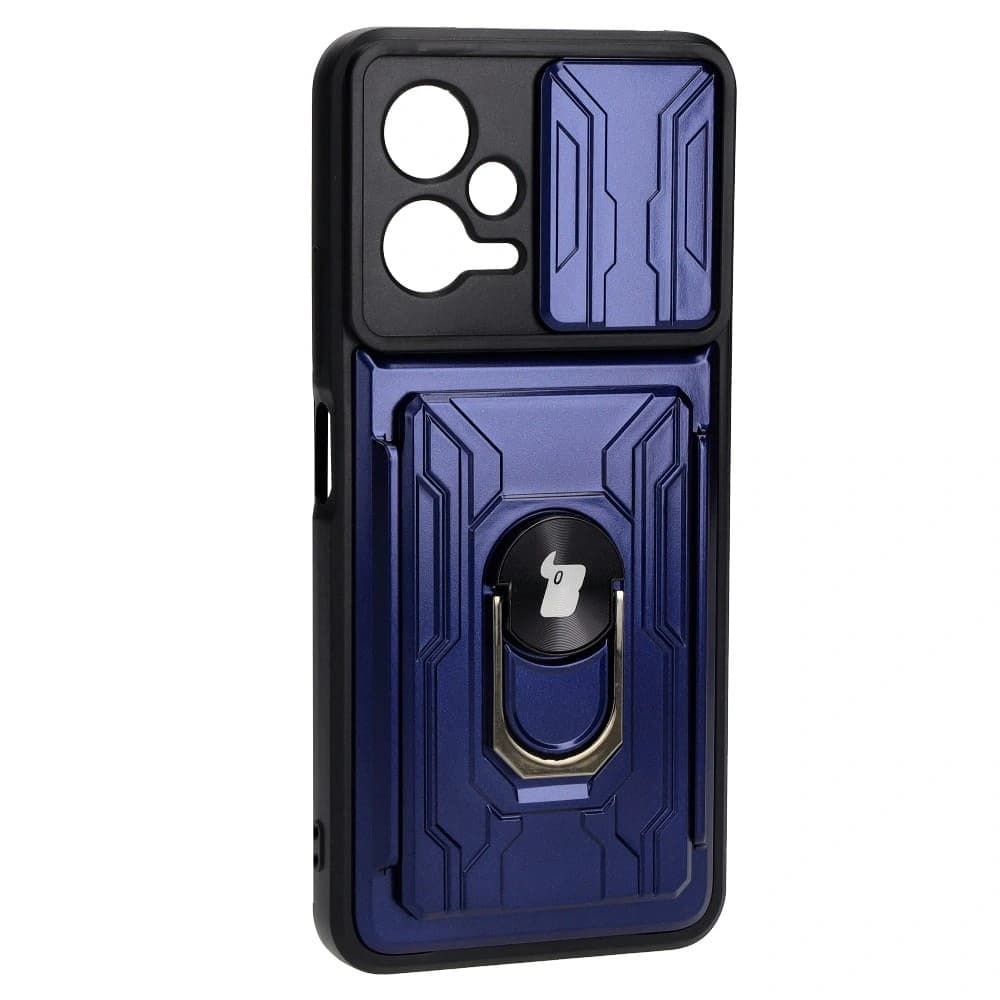 Bizon Case Camshield Card Slot Ring Xiaomi POCO X5 navy blue - 2