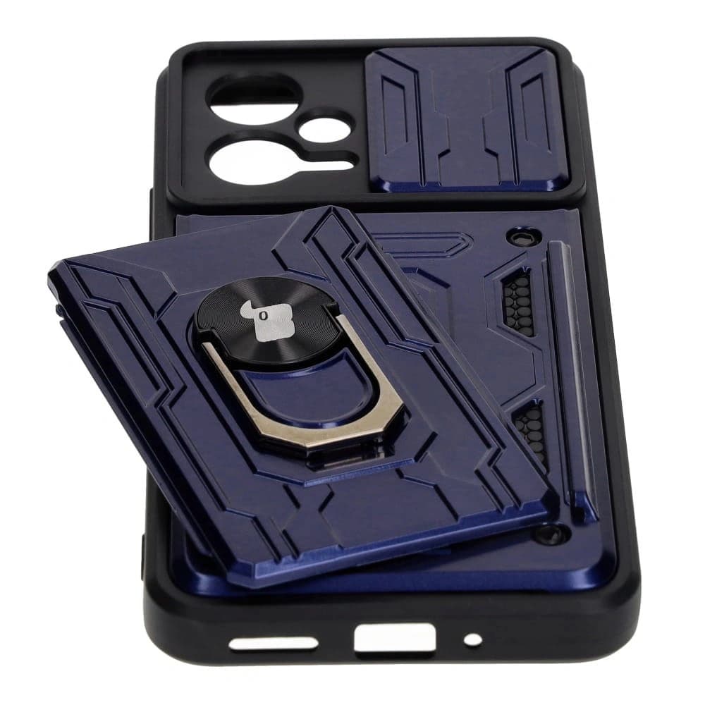 Bizon Case Camshield Card Slot Ring Xiaomi POCO X5 navy blue - 3