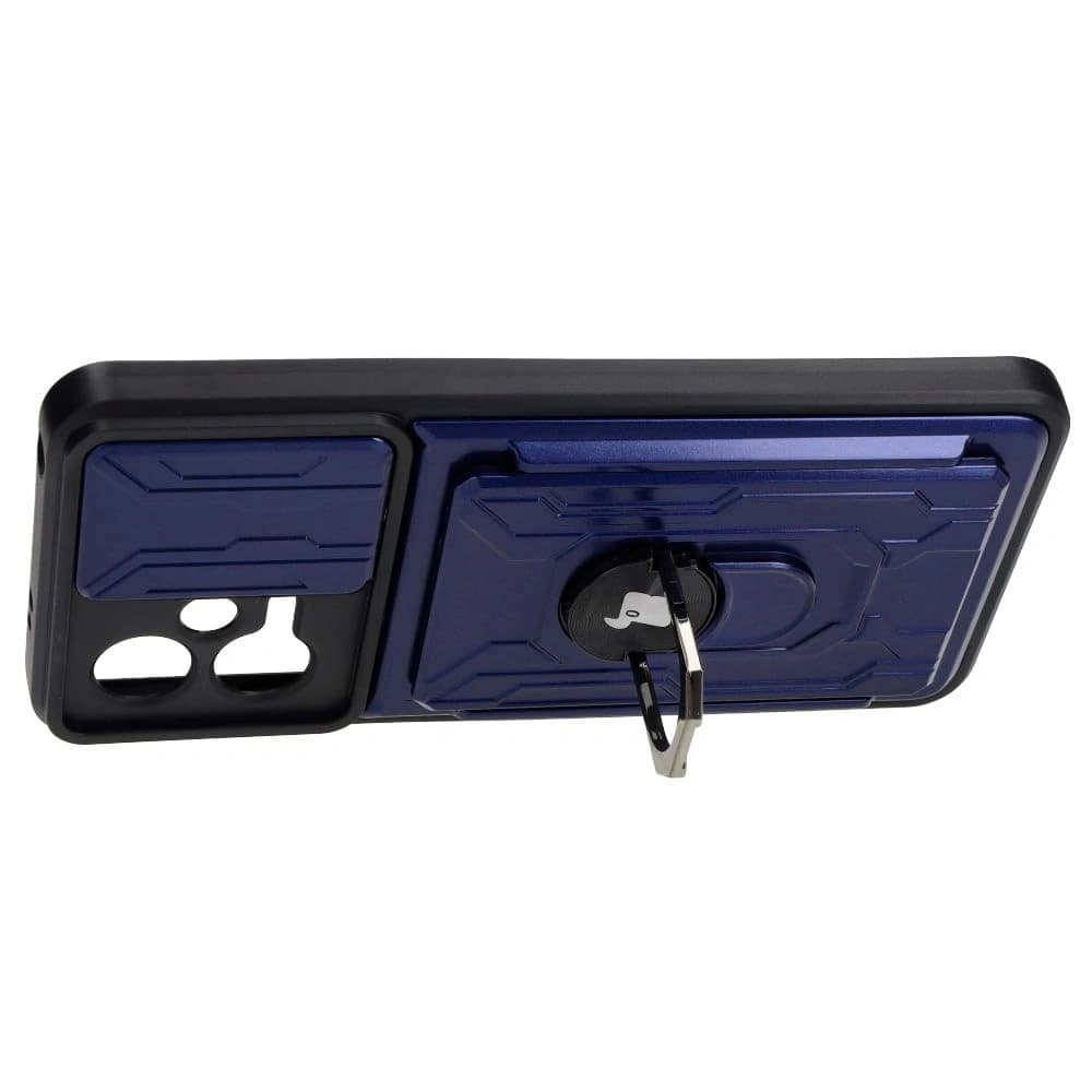 Bizon Case Camshield Card Slot Ring Xiaomi POCO X5 navy blue - 4