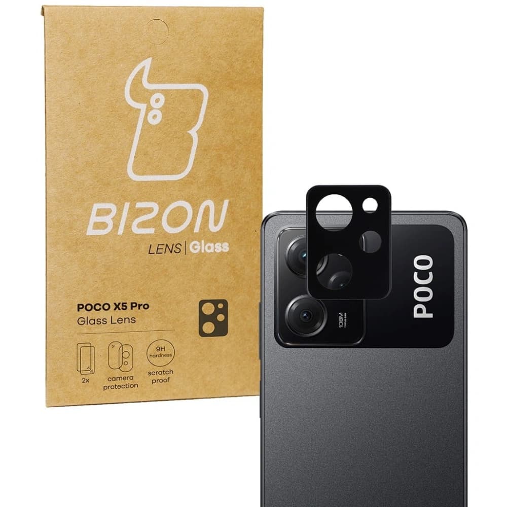 Sklo na aparát Bizon Glass Lens do Poco X5 Pro [2 PACK] - 1