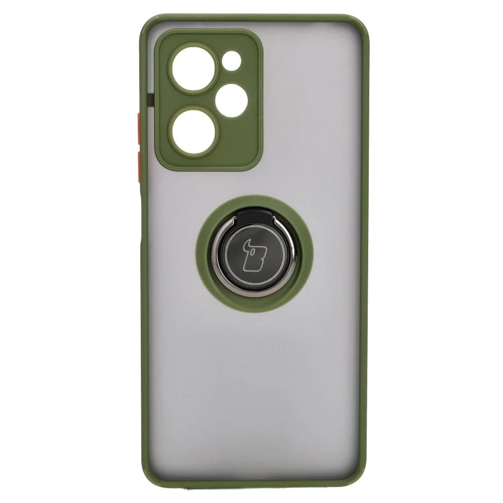Bizon Case Hybrid Ring Xiaomi Poco X5 Pro füstös zöld kerettel - 2