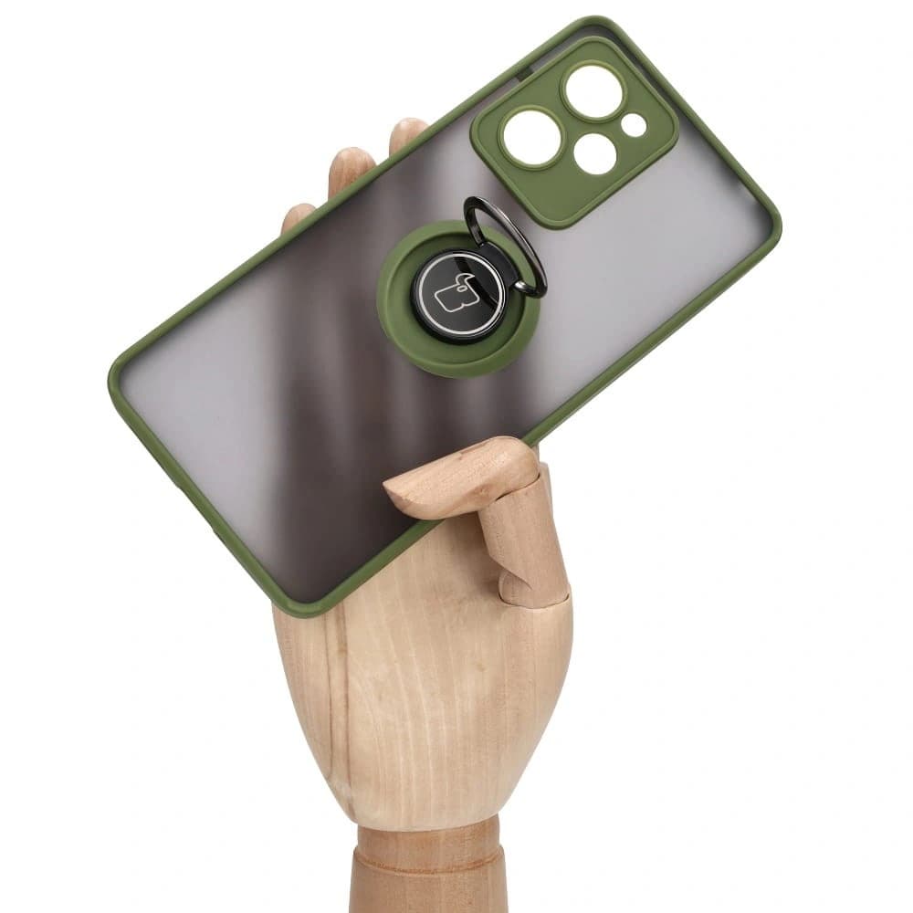 Bizon Case Hybrid Ring Xiaomi Poco X5 Pro füstös zöld kerettel - 7