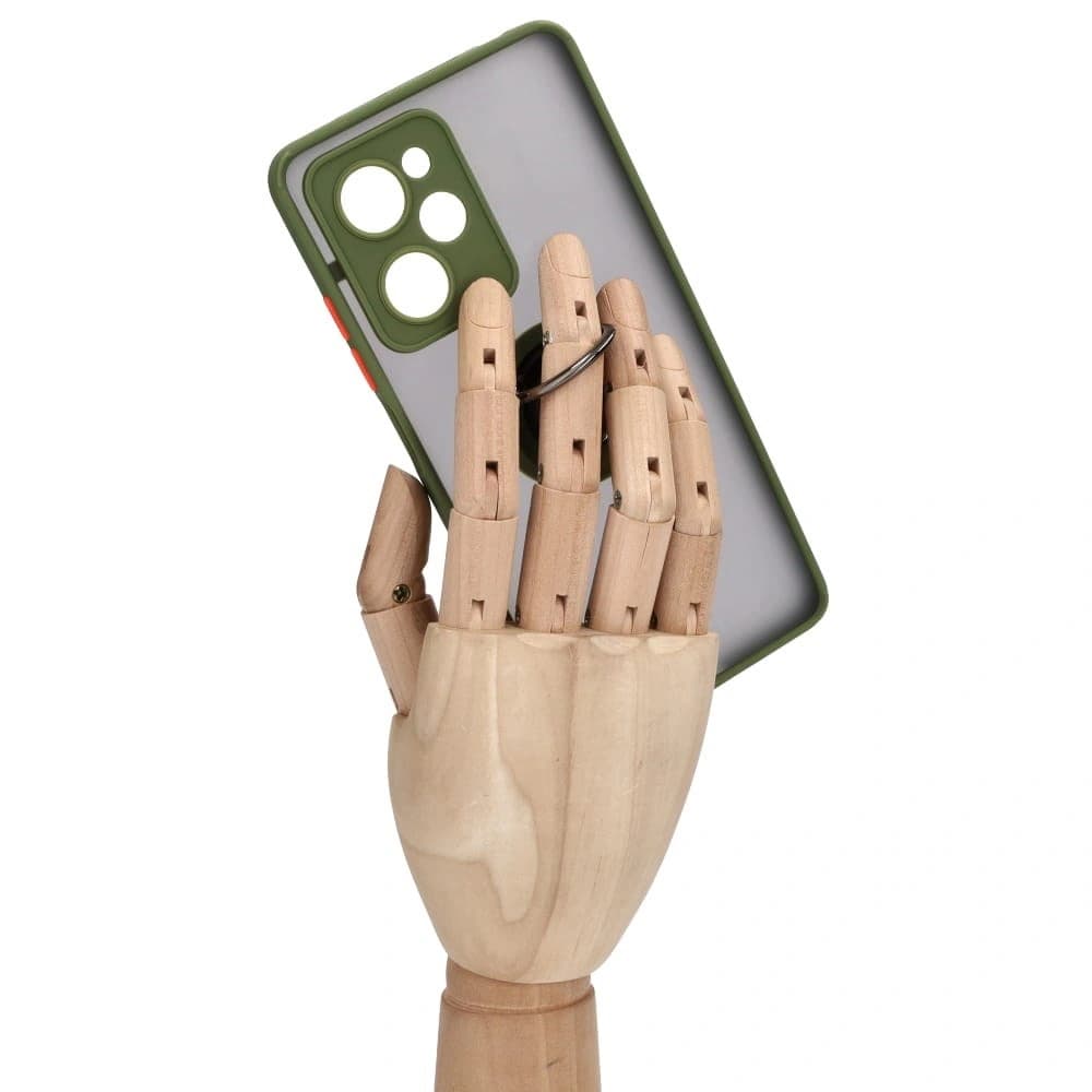 Bizon Case Hybrid Ring Xiaomi Poco X5 Pro füstös zöld kerettel - 8