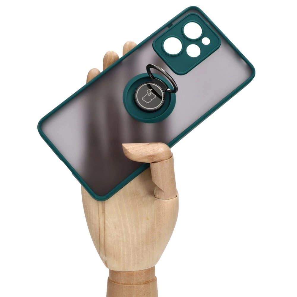 Bizon Case Hybrid Ring Xiaomi Poco X5 Pro füstös sötétzöld kerettel - 7