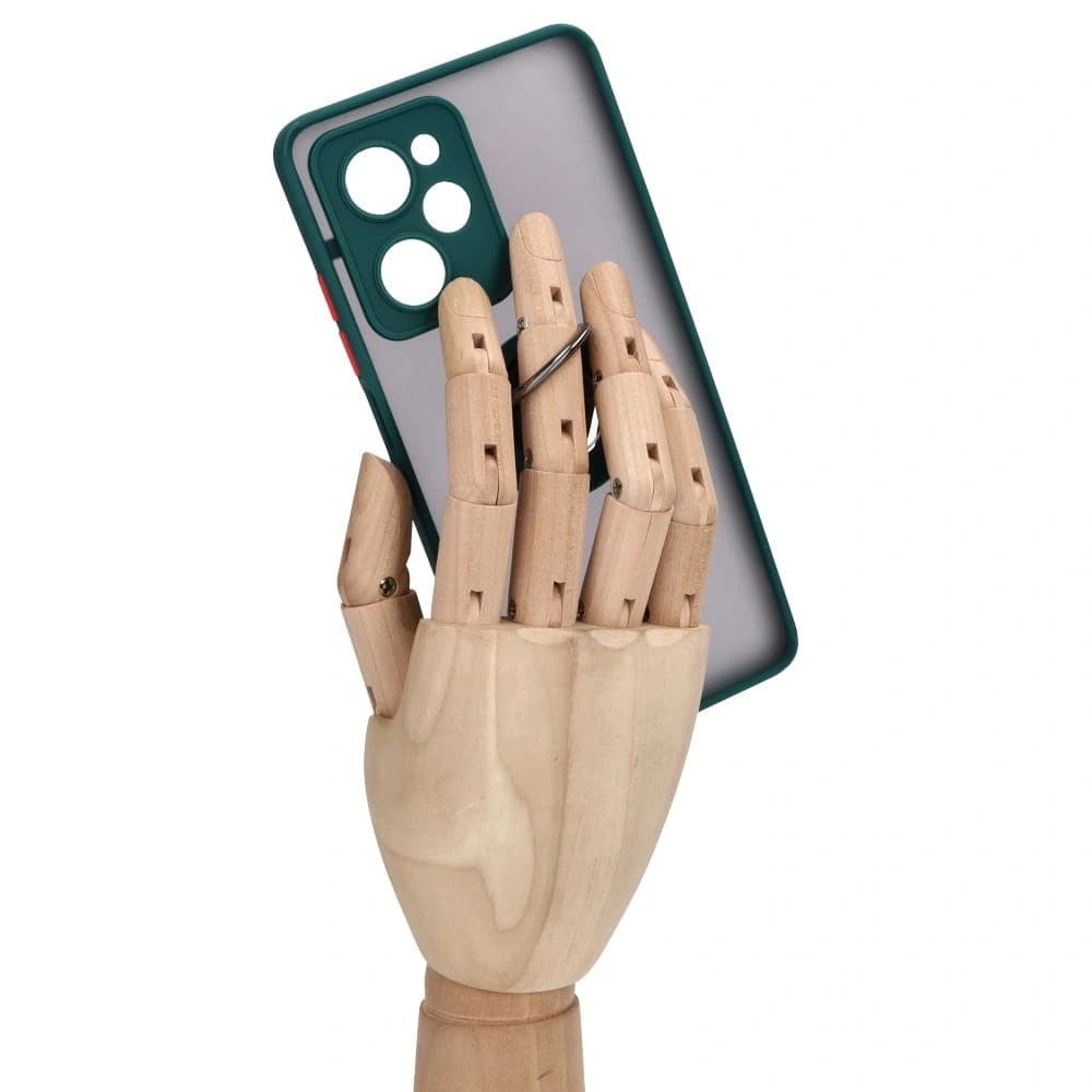 Bizon Case Hybrid Ring Xiaomi Poco X5 Pro füstös sötétzöld kerettel - 8