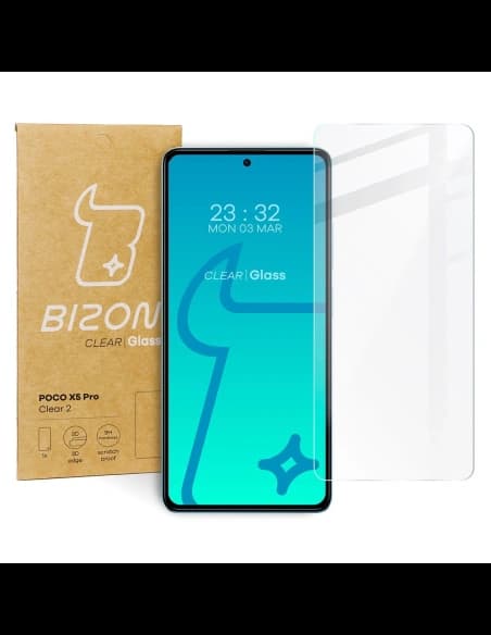 Tvrzené sklo Bizon Glass Clear 2 pro Poco X5 Pro