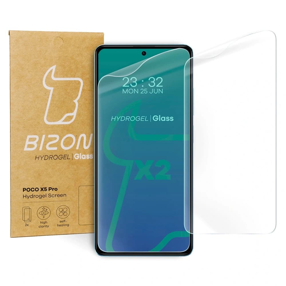 Bizon Glass Hydrogel Poco X5 Pro Redmi Note 12 Pro 5G Redmi Note 12 Pro+ 5G [2 PACK] - 1