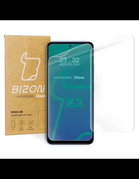 Bizon Glass Hydrogel Poco X5 Redmi Note 12 4G/5G [2 PACK]