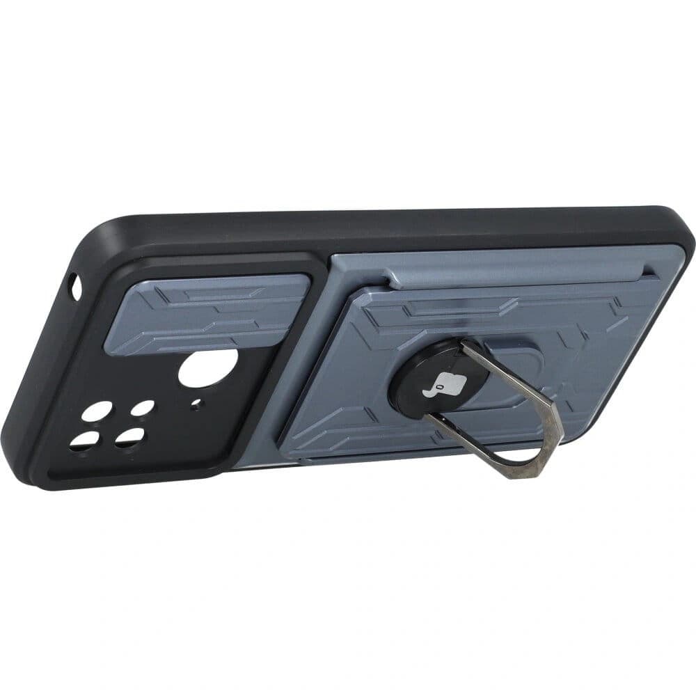 Bizon Case Camshield Kártyahely Gyűrű Xiaomi Redmi 10C szürke - 3