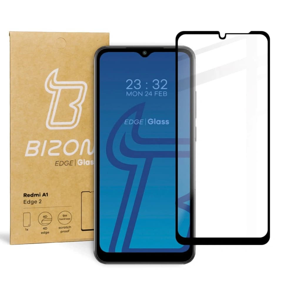 Bizon Glass Edge 2 Redmi A1 fekete - 1