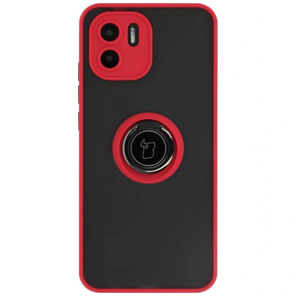 Bizon Case Hybrid Ring Xiaomi Redmi A1 rauchig mit einem roten Rahmen - 2