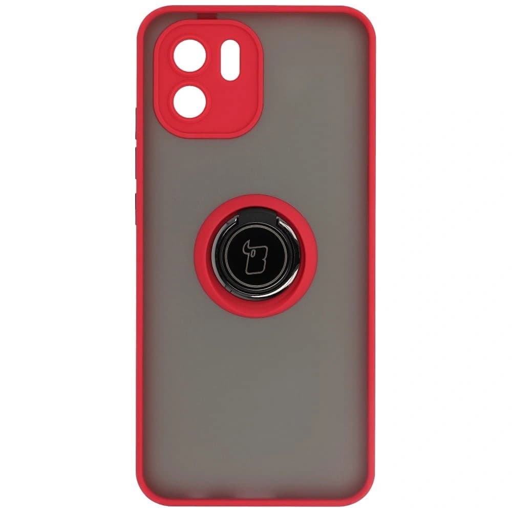 Bizon Case Hybrid Ring Xiaomi Redmi A1 rauchig mit einem roten Rahmen - 3