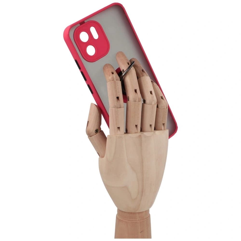 Bizon Case Hybrid Ring Xiaomi Redmi A1 rauchig mit einem roten Rahmen - 9