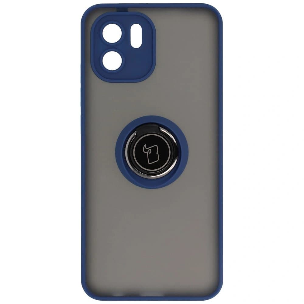 Bizon Case Hybrid Ring Xiaomi Redmi A1 rauchig mit einem marineblauen Rahmen - 3