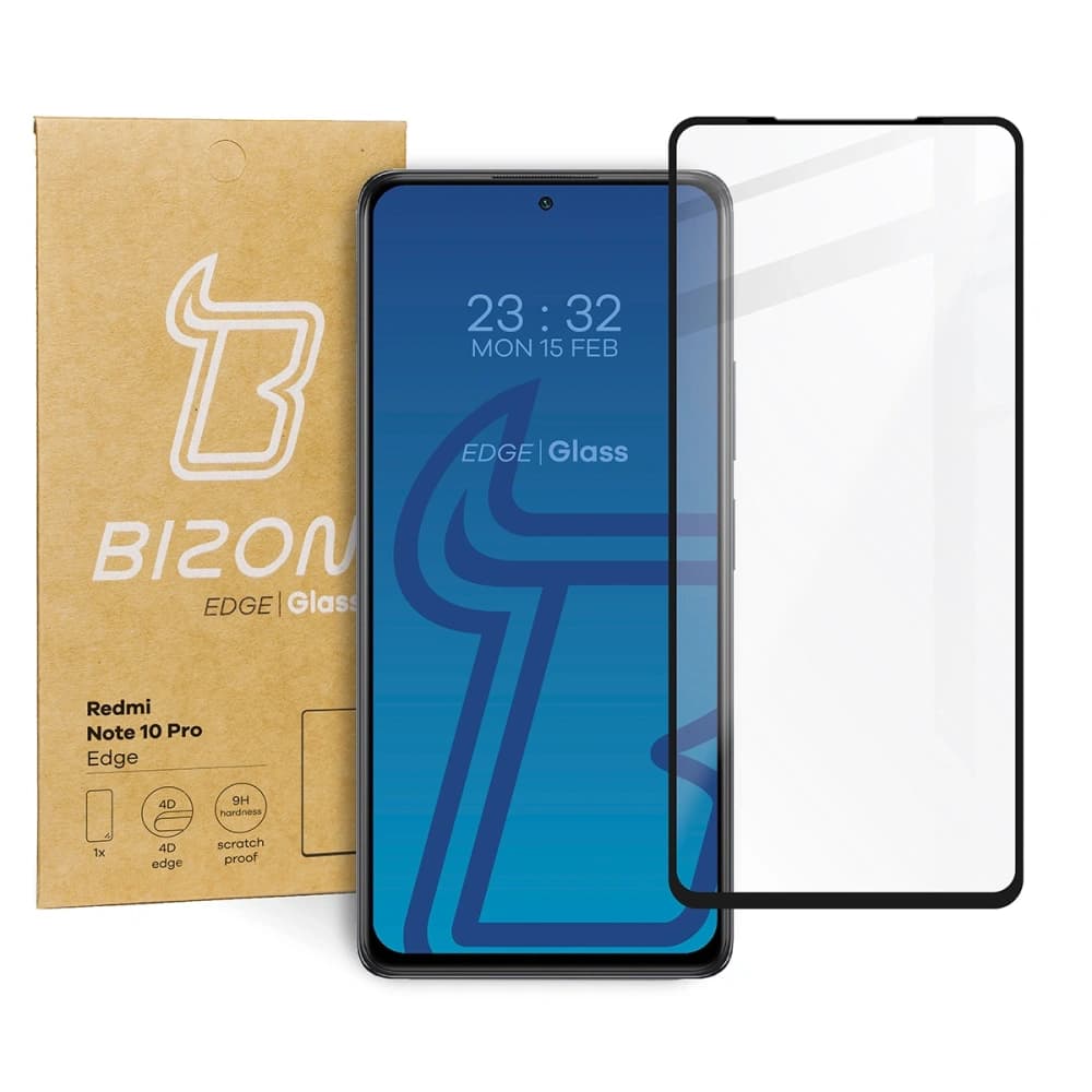 Bizon Glass Edge Redmi Note 10 Pro fekete - 1