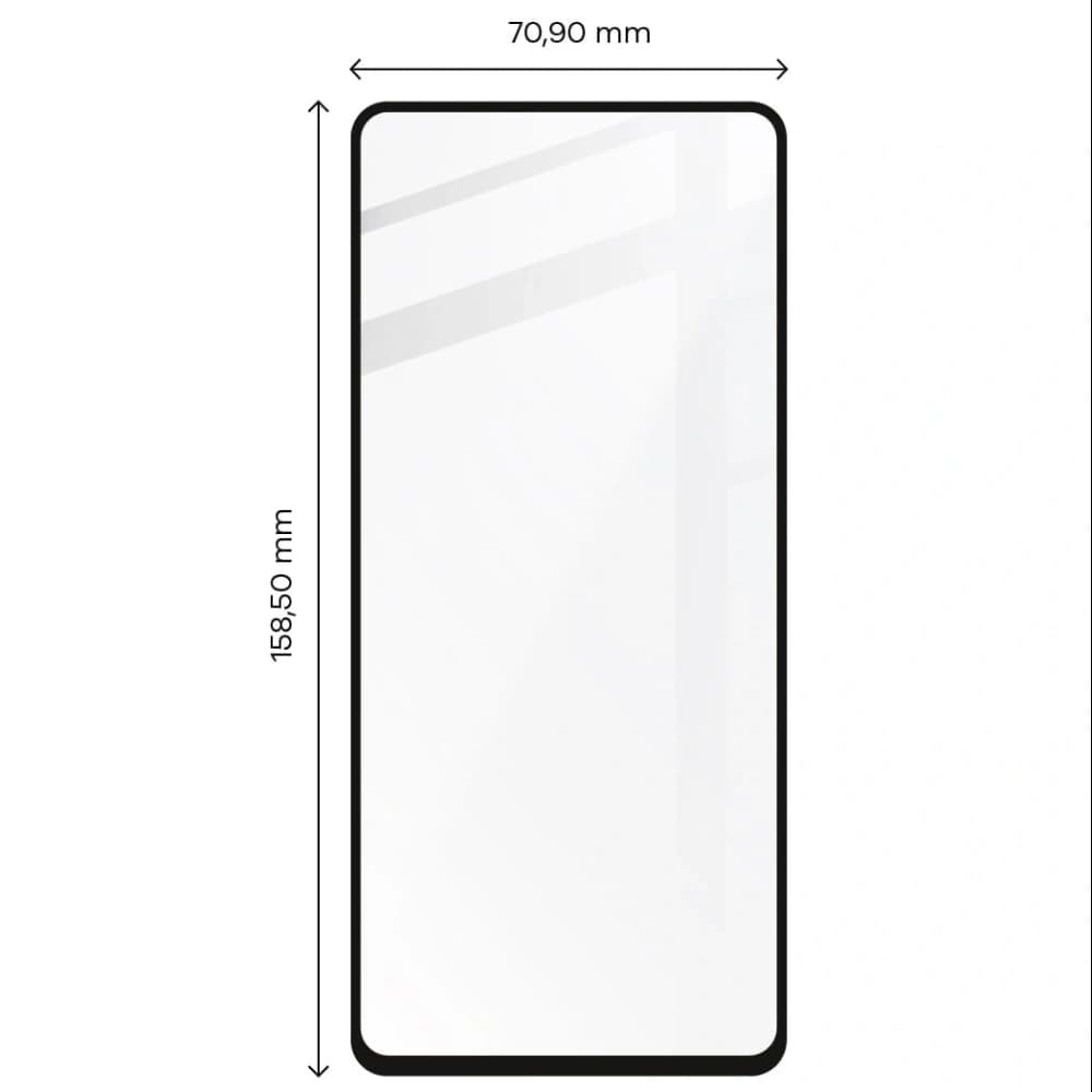 Bizon Glass Edge gehärtetes Glas - [2 PACK] + Linsenschutz für Redmi Note 10 Pro schwarz - 2
