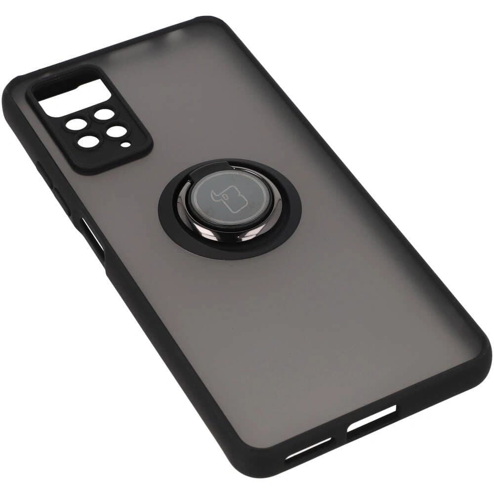 Bizon Case Hybrid Ring Xiaomi Redmi Note 11 Pro / Pro 5G smoky with a black frame - 4