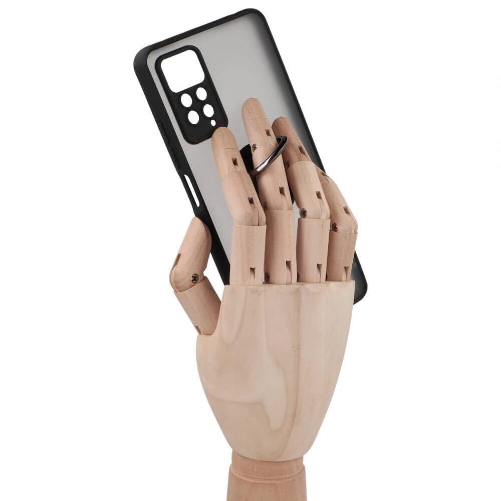 Bizon Case Hybrid Ring Xiaomi Redmi Note 11 Pro / Pro 5G smoky with a black frame - 8