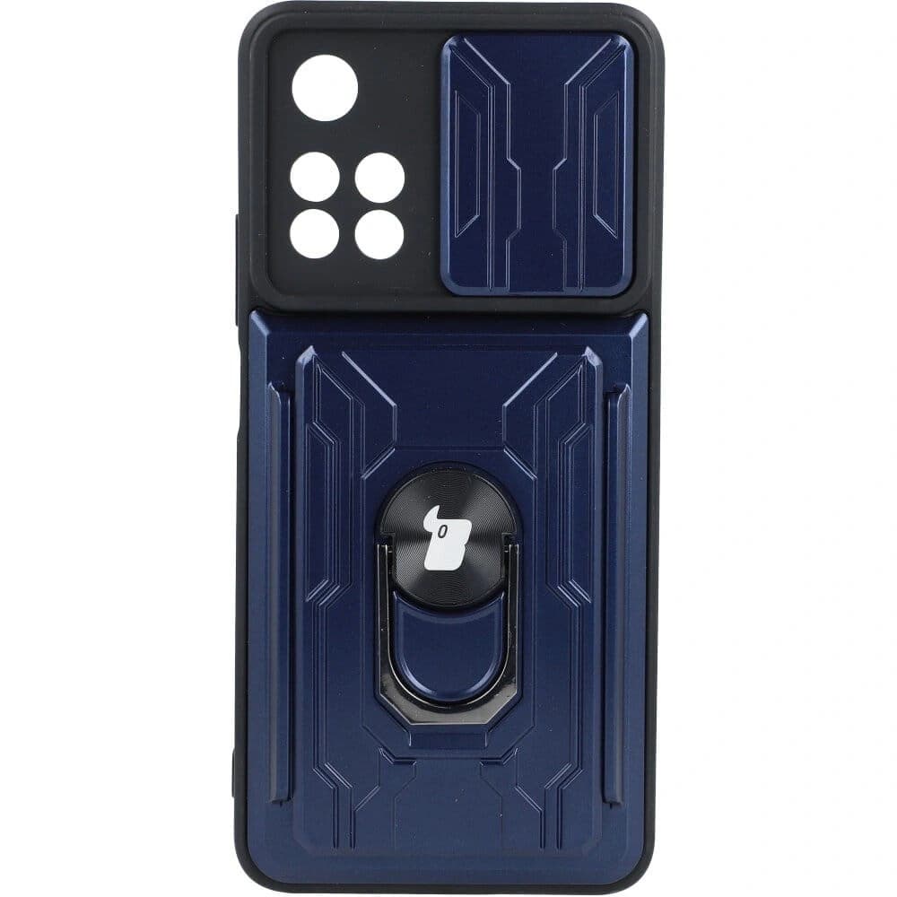 Bizon Case Camshield Card Slot Ring Xiaomi Redmi Note 11 Pro+ 5G albastru marin - 1